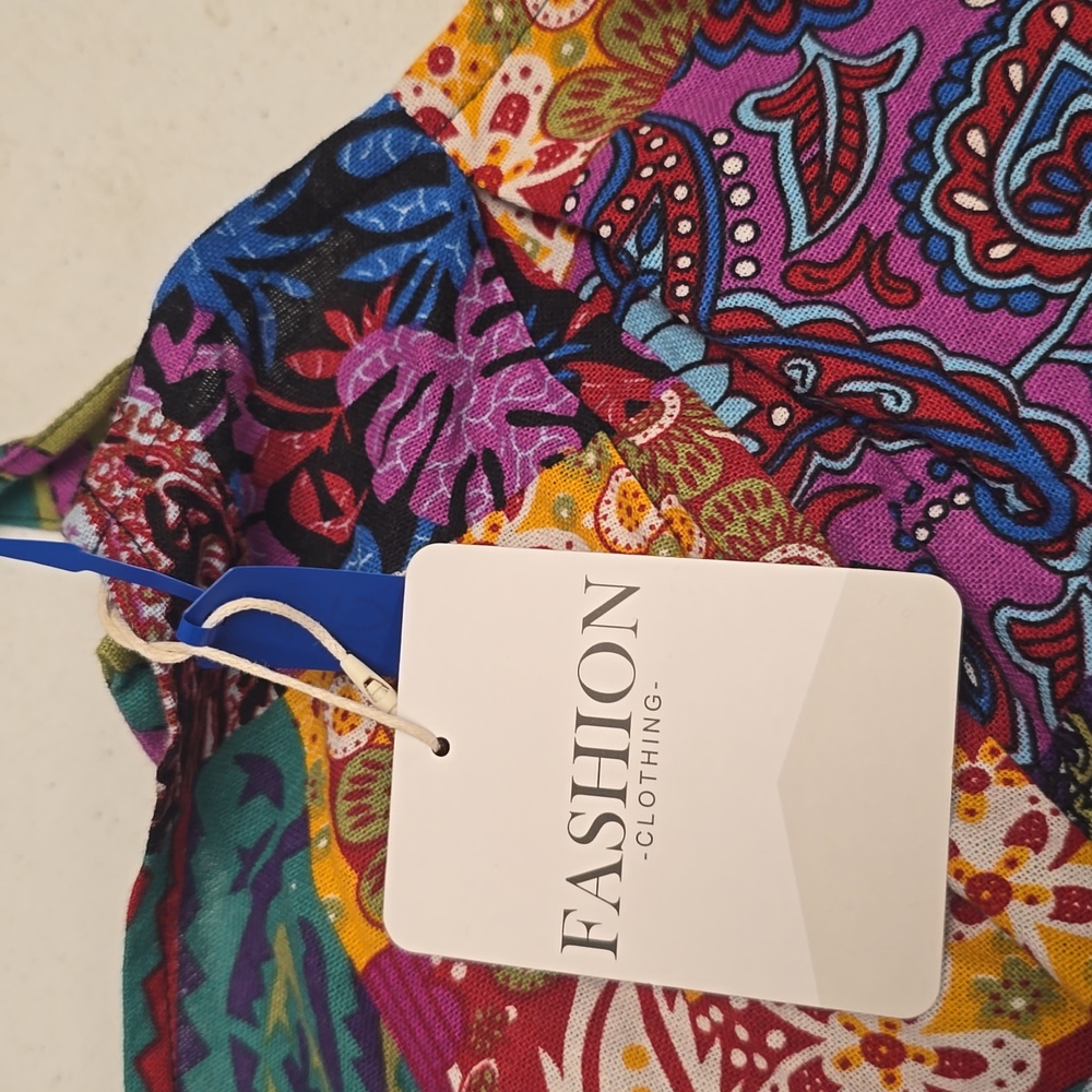 Boho Colorful Patchwork Jumpsuit - image 2